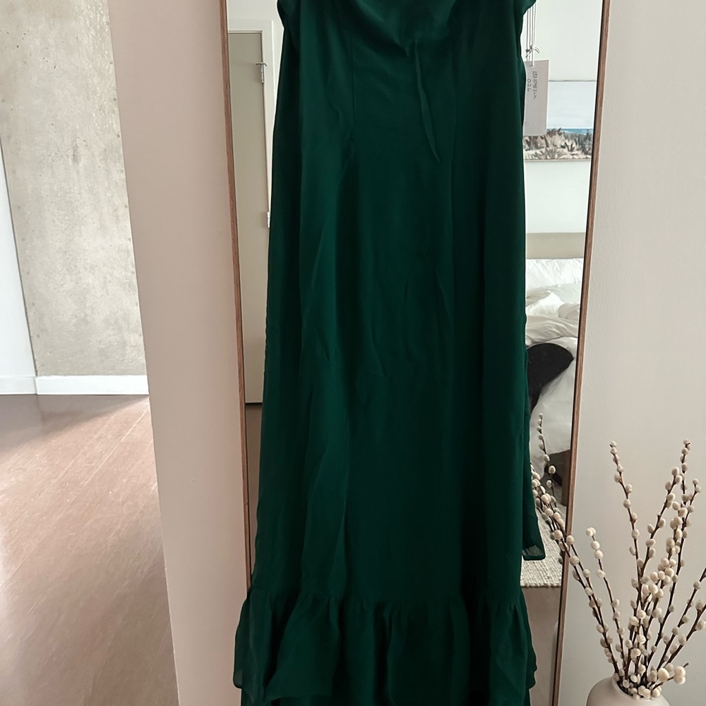 Reformation Emerald Green Maxi Slip Dress - Picture 3 of 5